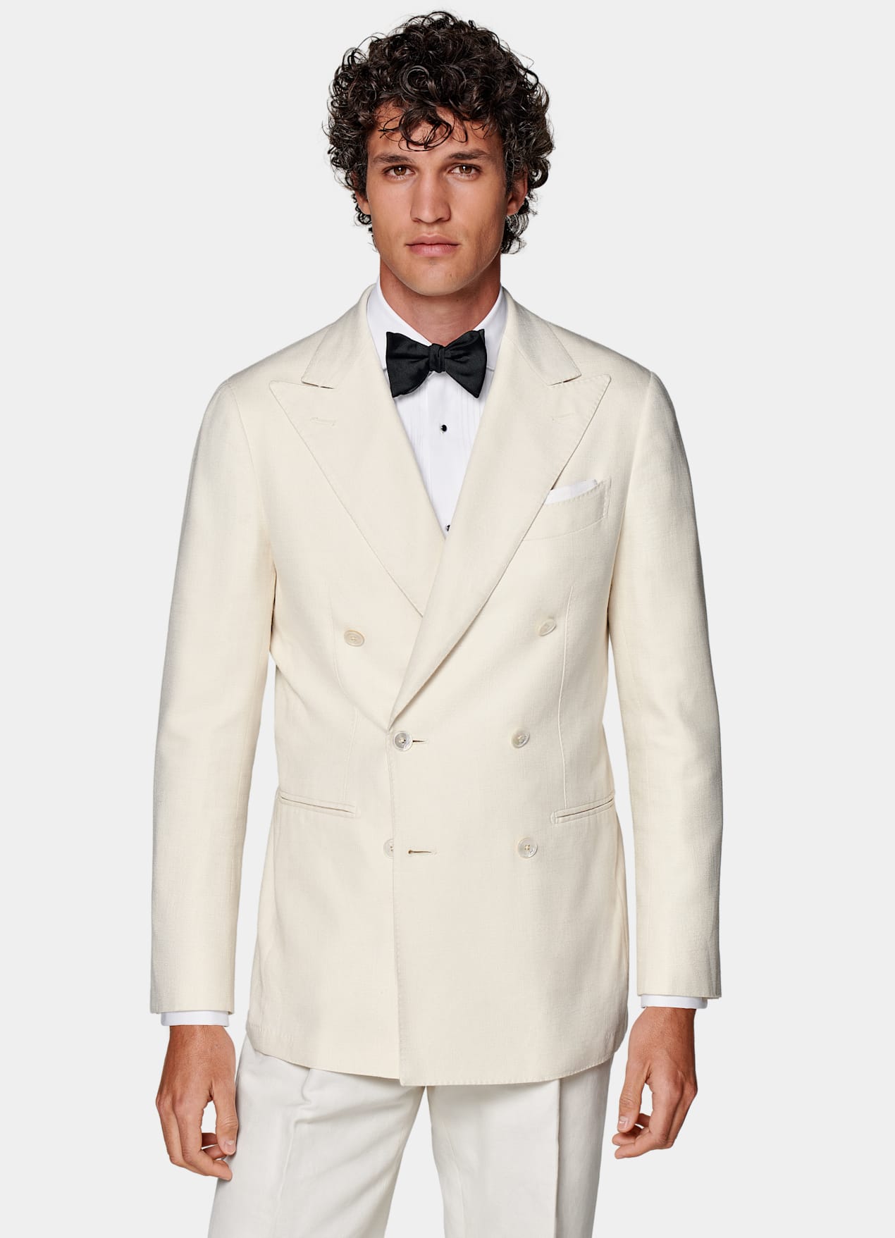 Veste de smoking Havana coupe Tailored blanc cassé