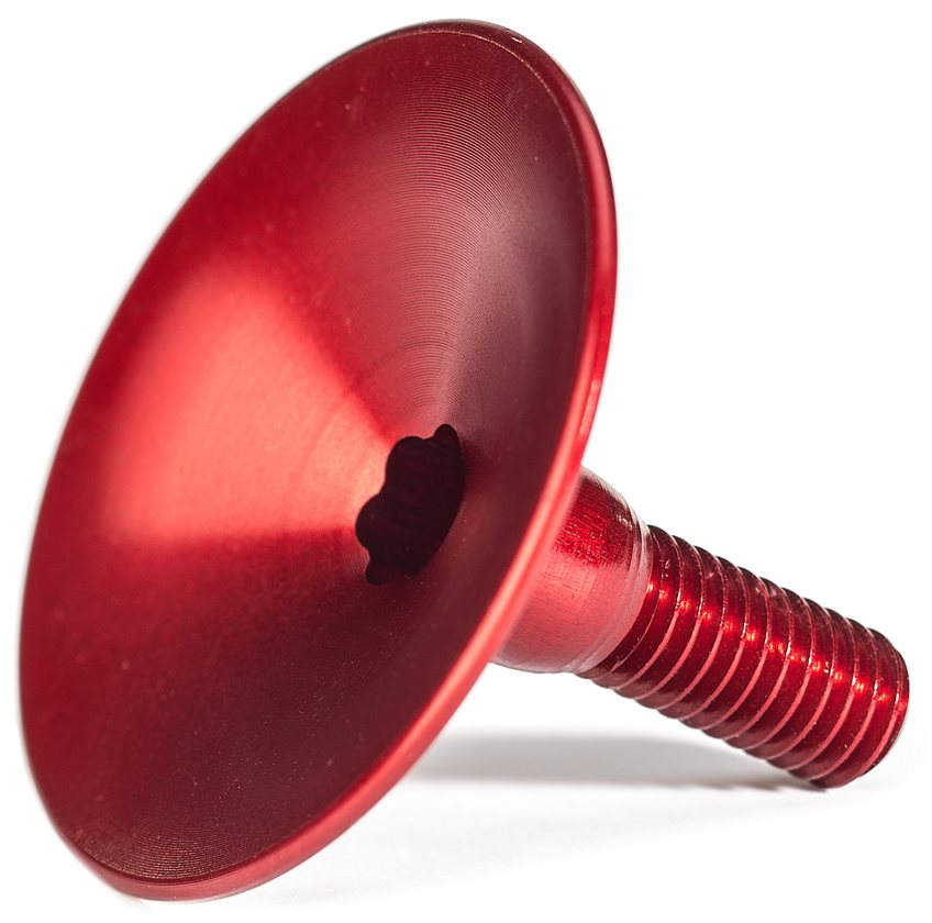 Absolute Black letvægts Top Cap Rød
