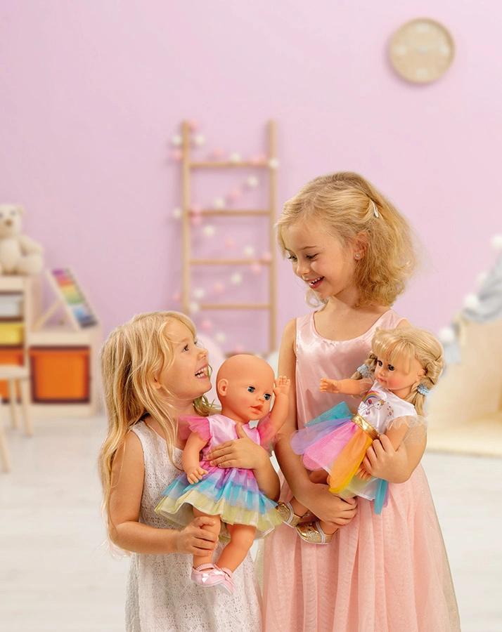 Puppenkleidung EINHORN-KLEID „HENRI“ (20-25cm) in bunt