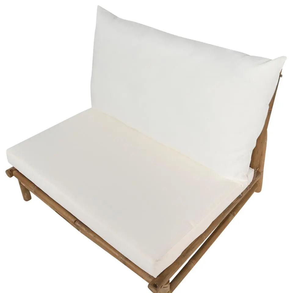 TODI - Loungeset voor 2 - Lichthout/Wit - Bamboe