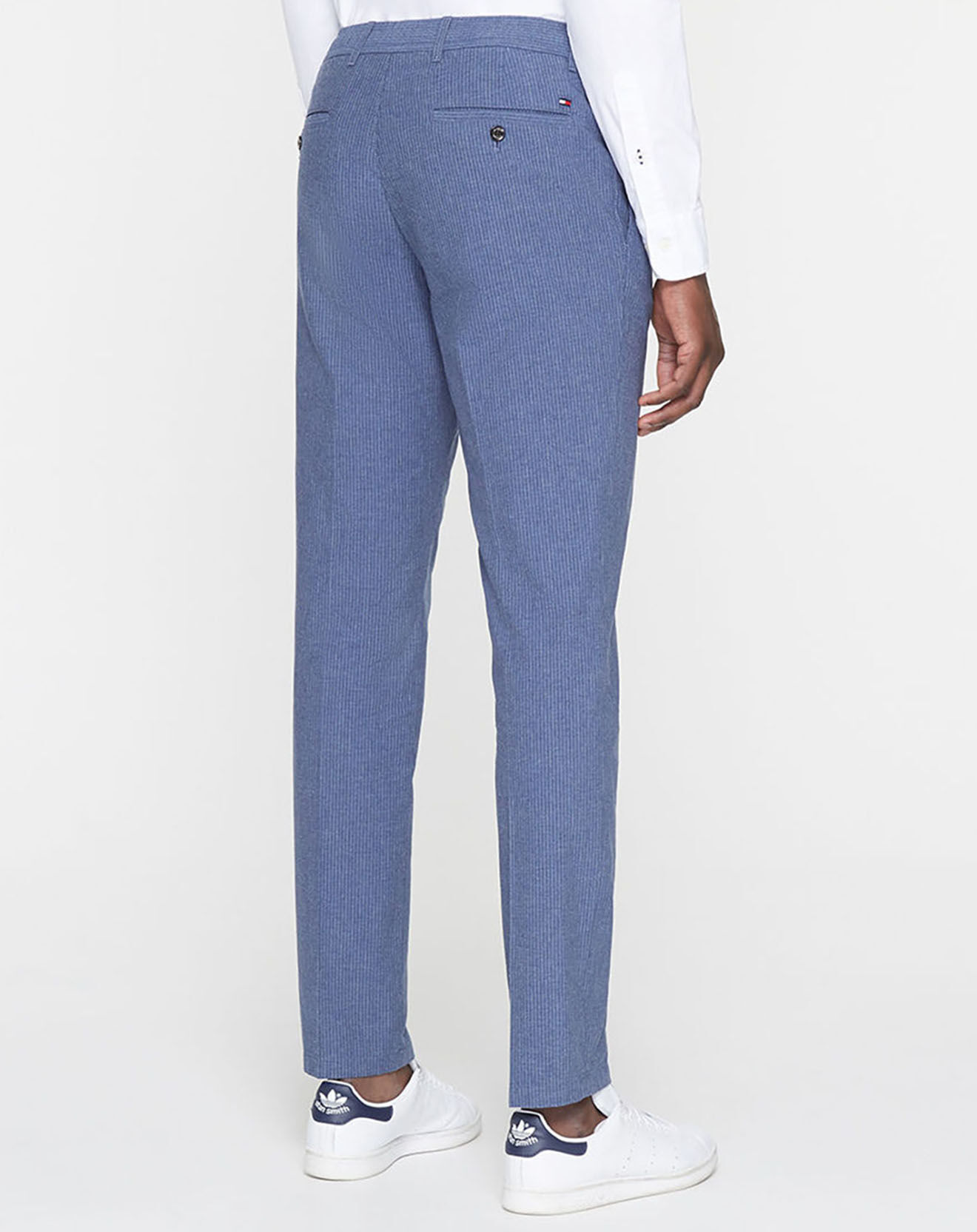 Tommy Hilfiger Pantalon regular fit denton active pinstripe bleu moyen