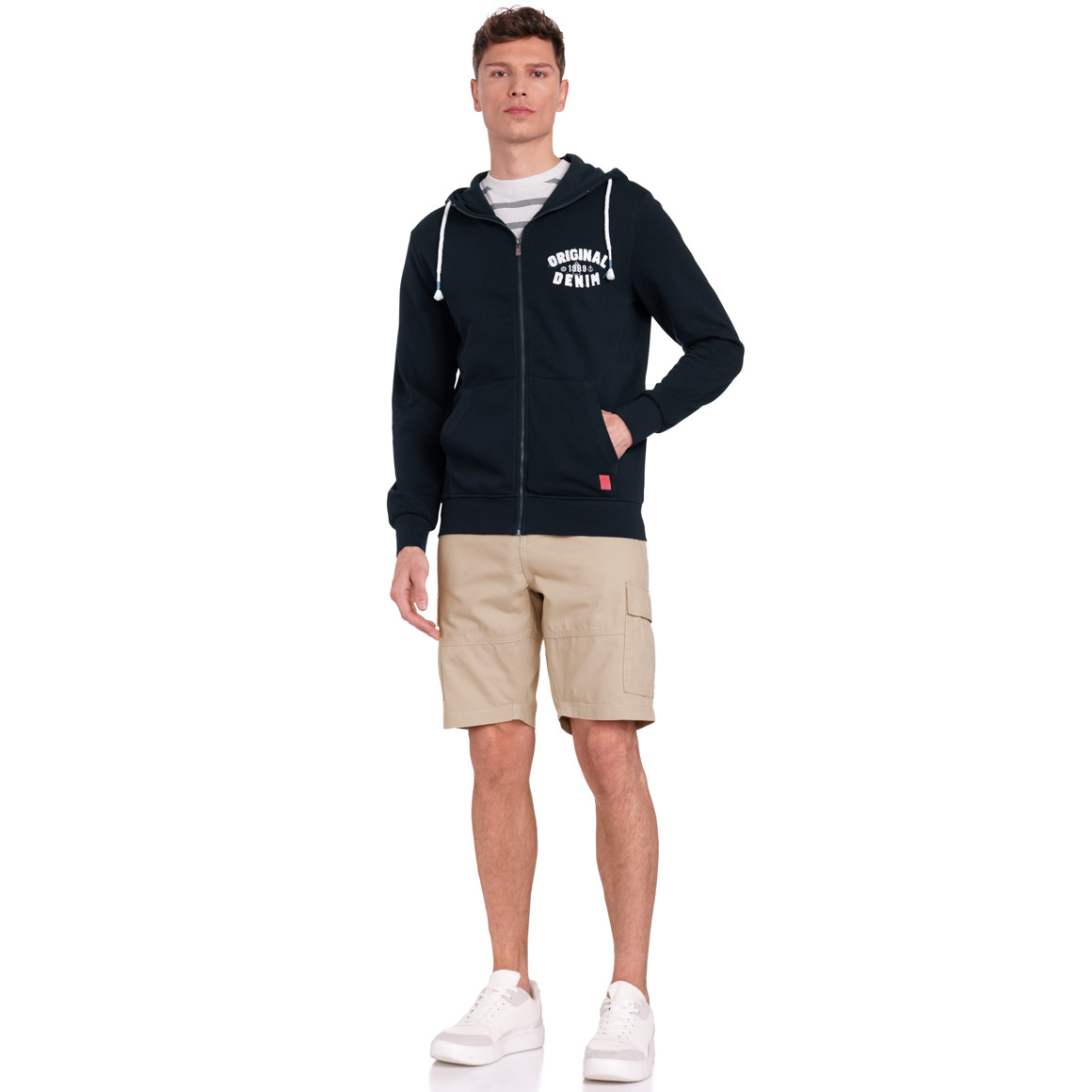 VanVaan Denim Herren Sweatjacke mit Bio-Baumwolle dunkellila