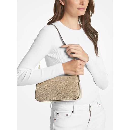 Michael Kors Empire Chain Skuldertaske, Pale Gold