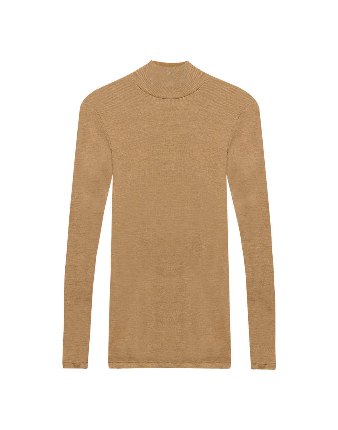 Shirt met hoge hals van merinowol/zijde voor dames