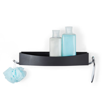 Etagère de douche sans perçage Clever noire