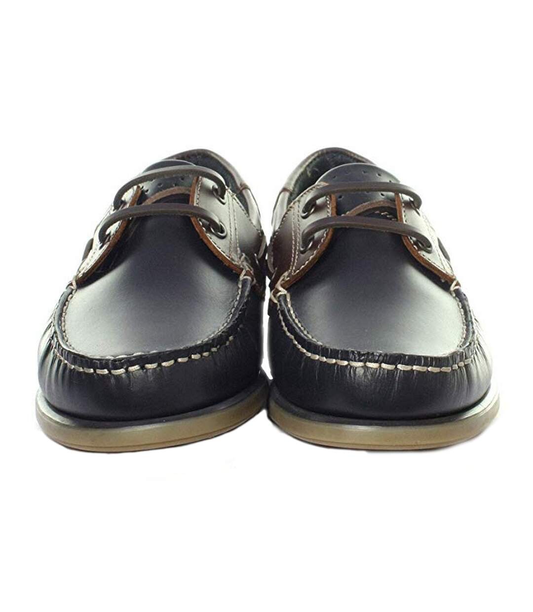 Dek - Chaussures bateau - Homme (Bleu marine/Cuir marron) - UTDF676