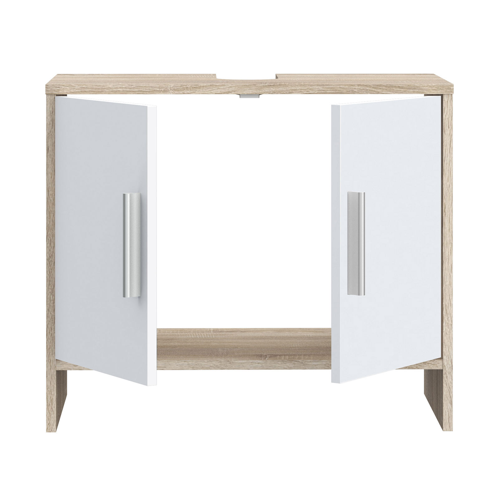 Waschbeckenunterschrank - Sonoma Eiche-weiß - 65 cm