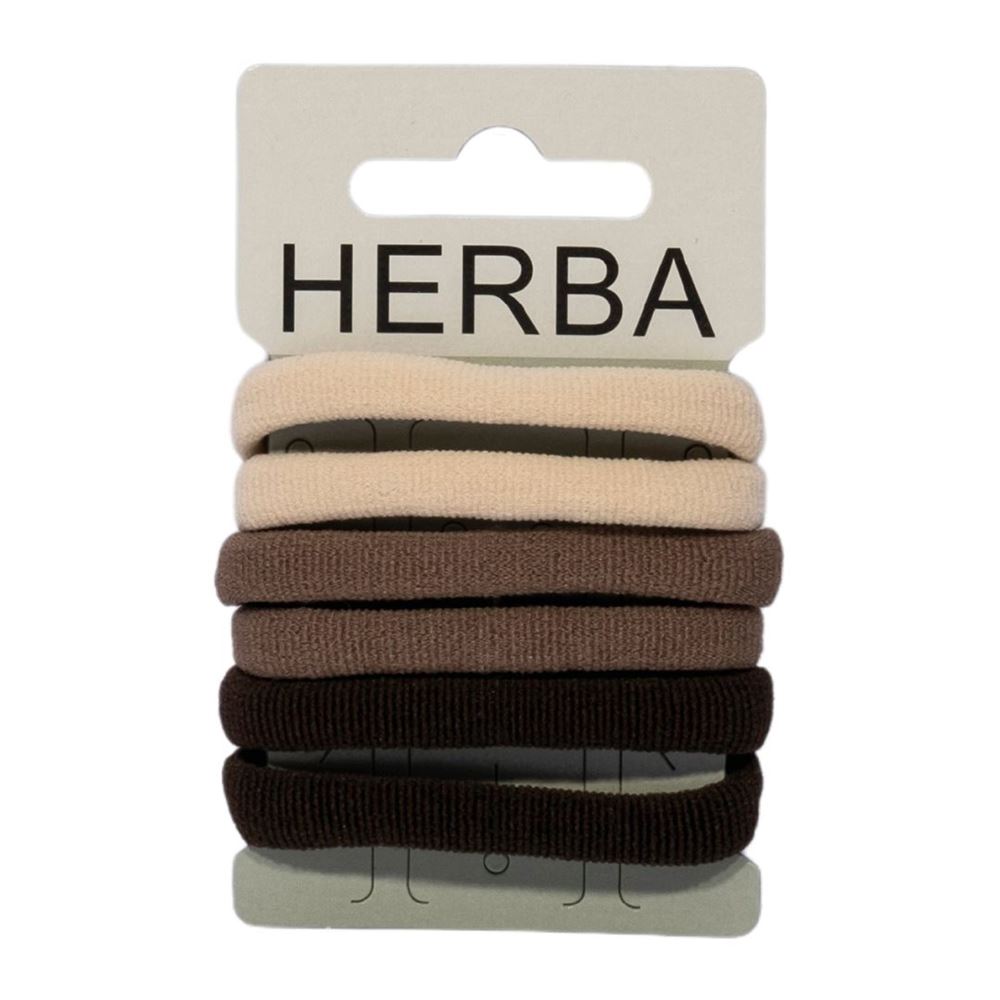 HERBA Haarbinder 4.5cm braun 6 Stk