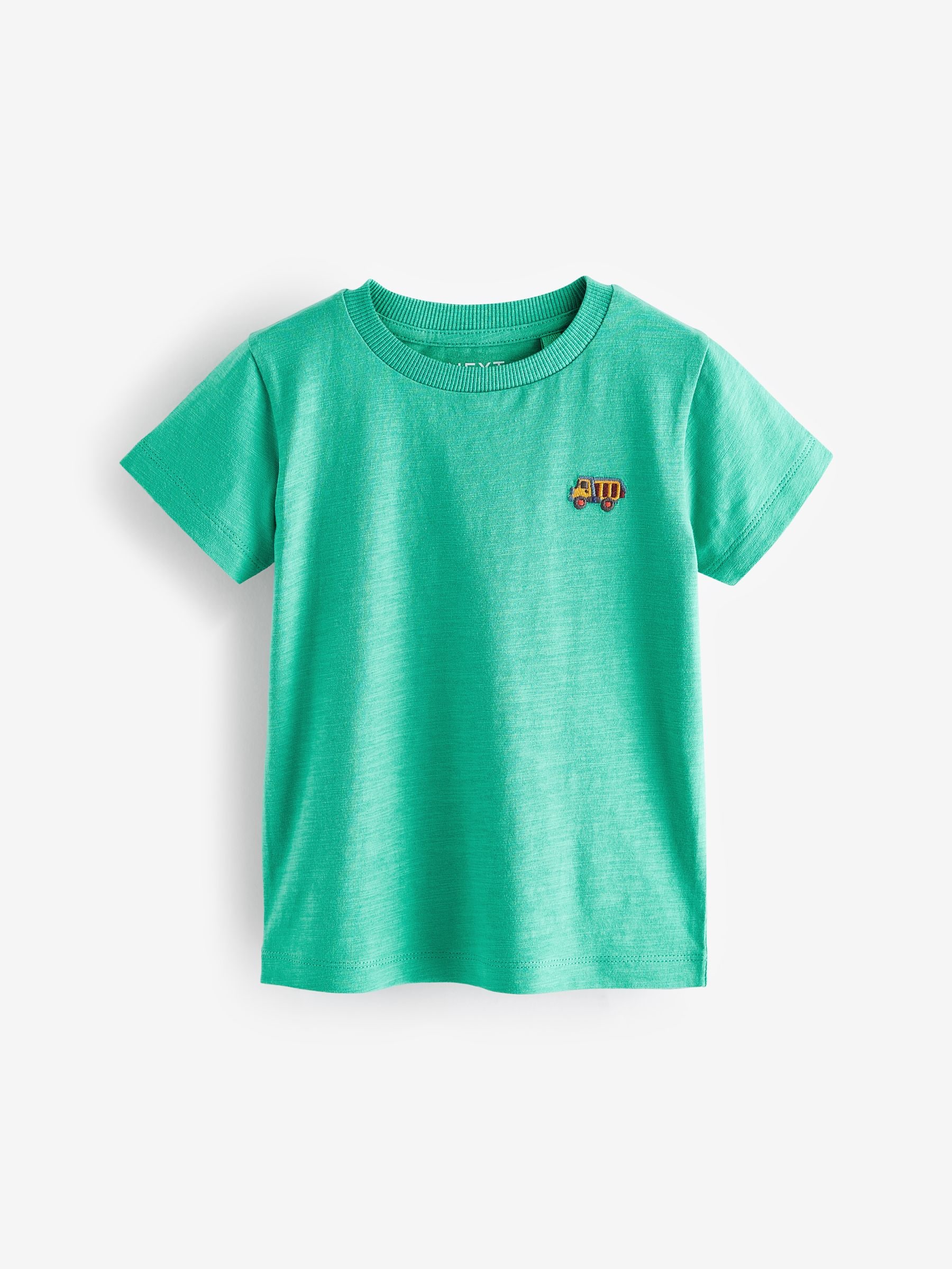 Rood/groen - Set van 5 T-shirts met korte mouwen (3mnd-7jr)