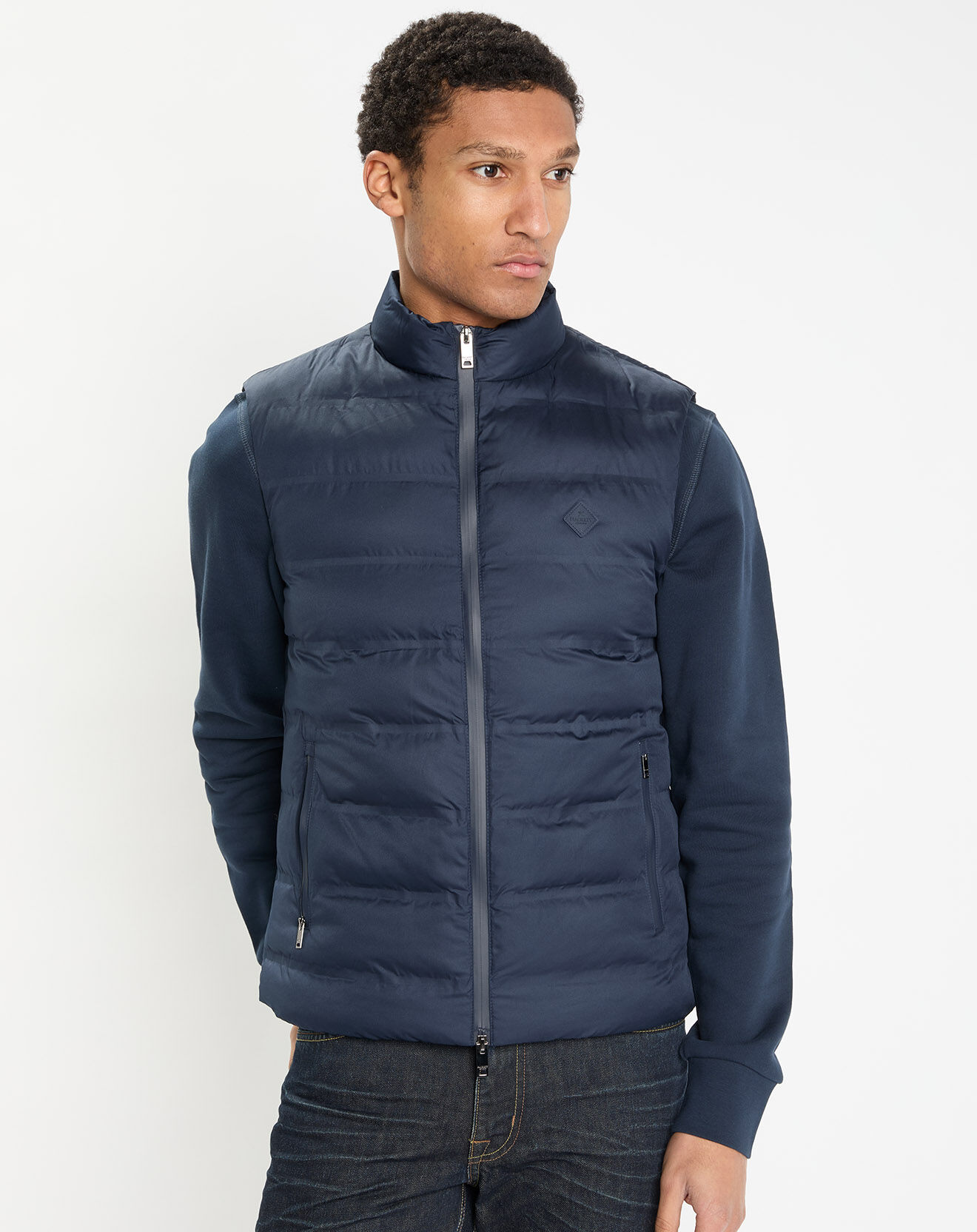 Hackett London Doudoune sans manches bleu marine
