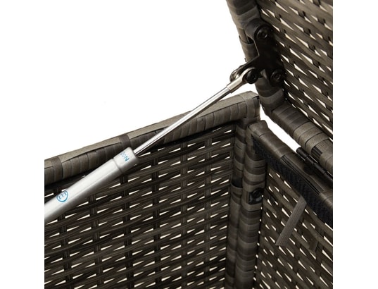 VIDAXL - Coffre Boîte de rangement de jardin gris 283l résine tressée