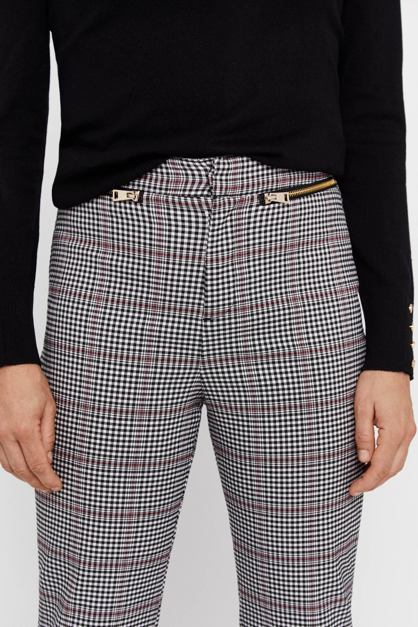 Calças skinny - Estampa branca