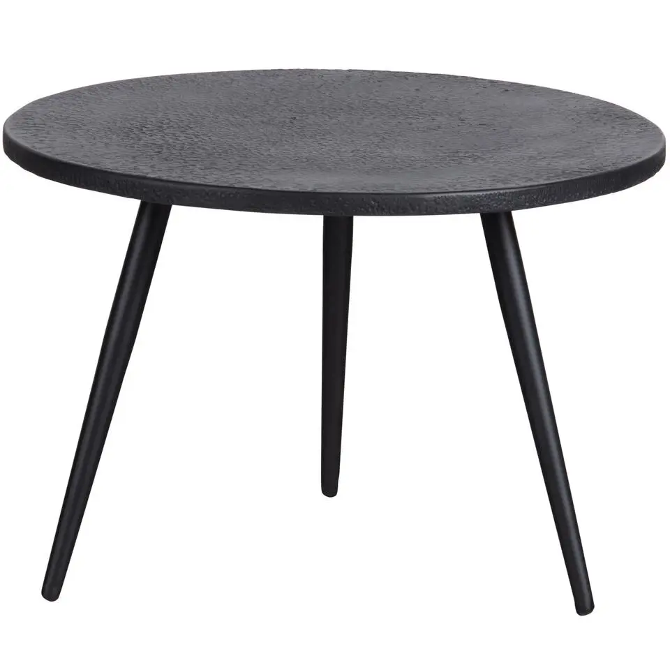 WOOOD Suze Bijzettafels - Hout/metaal - Zwart - Set van 2