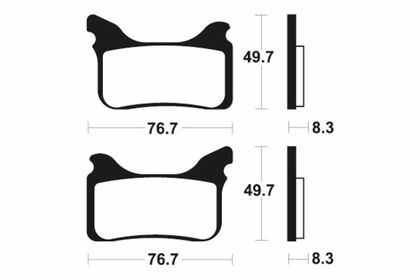 Plaquettes de freins Tecnium Performance métal fritté - MF342