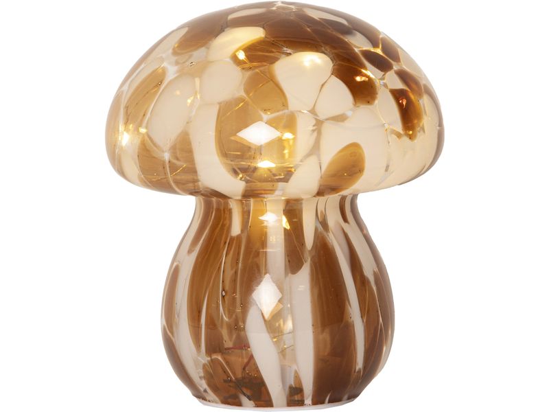 Star Trading Glas Dekoration Funghi IP20, Warmweiss Einzigartige Pilzglasdekoration für gemütliches Licht