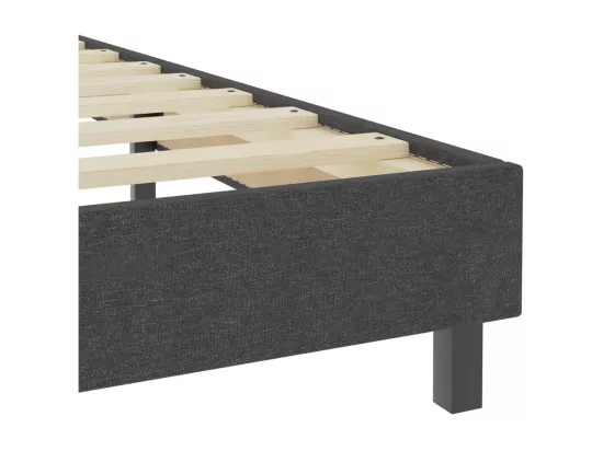 Sommier tapissier Gris foncé Tissu 160x200 cm