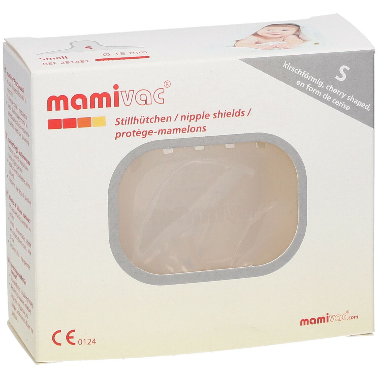 mamivac® Stillhütchen kirschförmig Gr. S (18 mm)