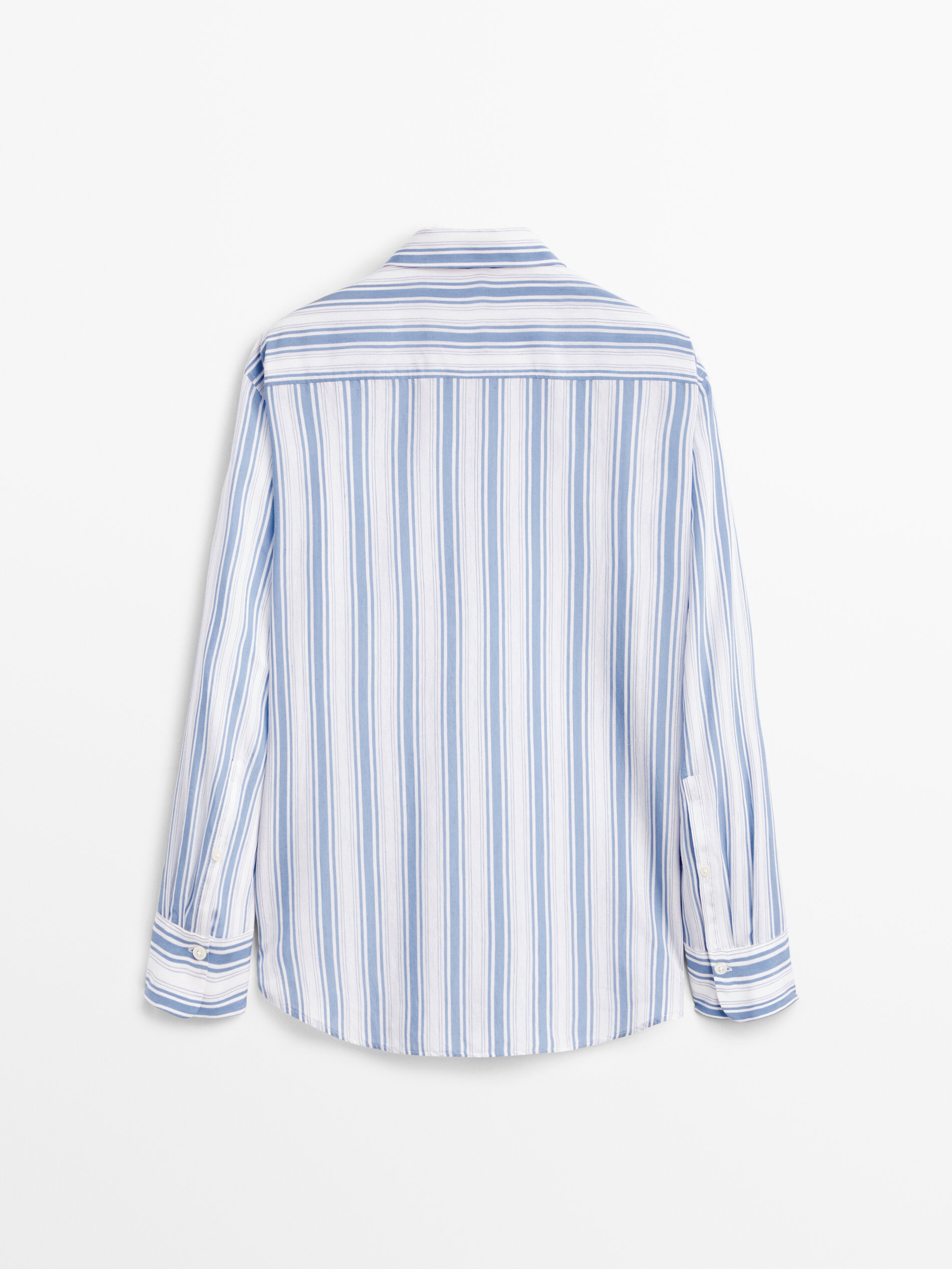 Camisa raias azul claro - AZUL CLARO