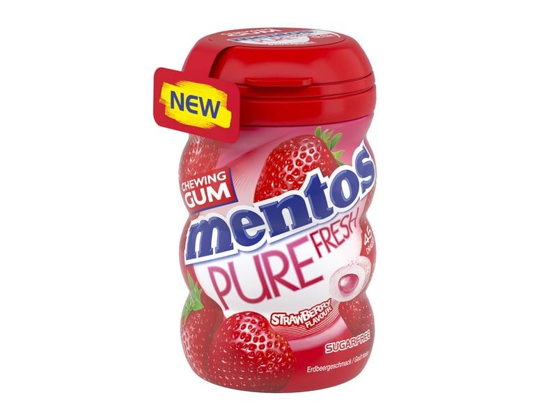 Mentos Kaugummi Pure Fresh Strawberry 90 g Kaugummi ohne Zucker