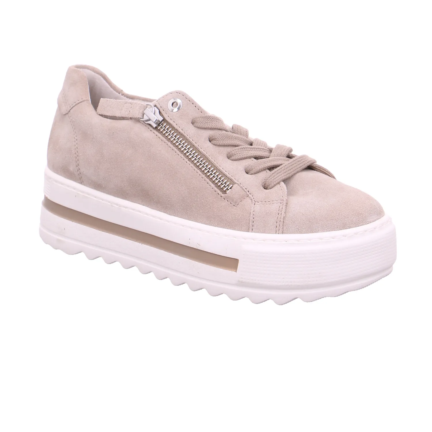 GABOR Sneaker Beige Leder  mit Wechselfussbett