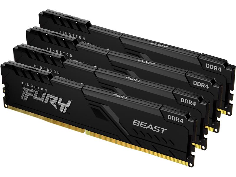 Kingston DDR4-RAM FURY Beast 3600 MHz 4x 32 GB High-Performance Arbeitsspeicher mit Plug N Play Kompatibilität