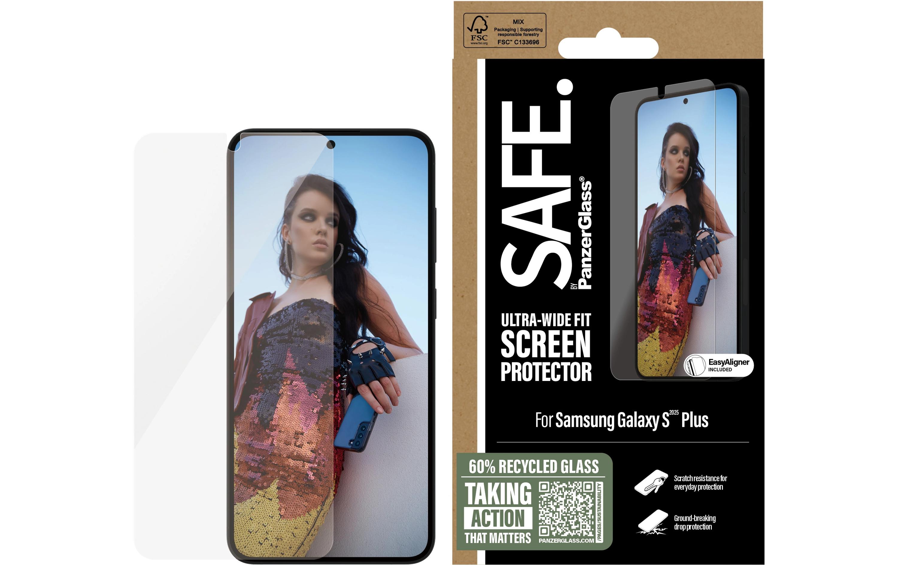 Displayschutz Ultra Wide Fit Galaxy S25+Display-Schutzfolie für das Samsung Galaxy S25+ mit Applikator
