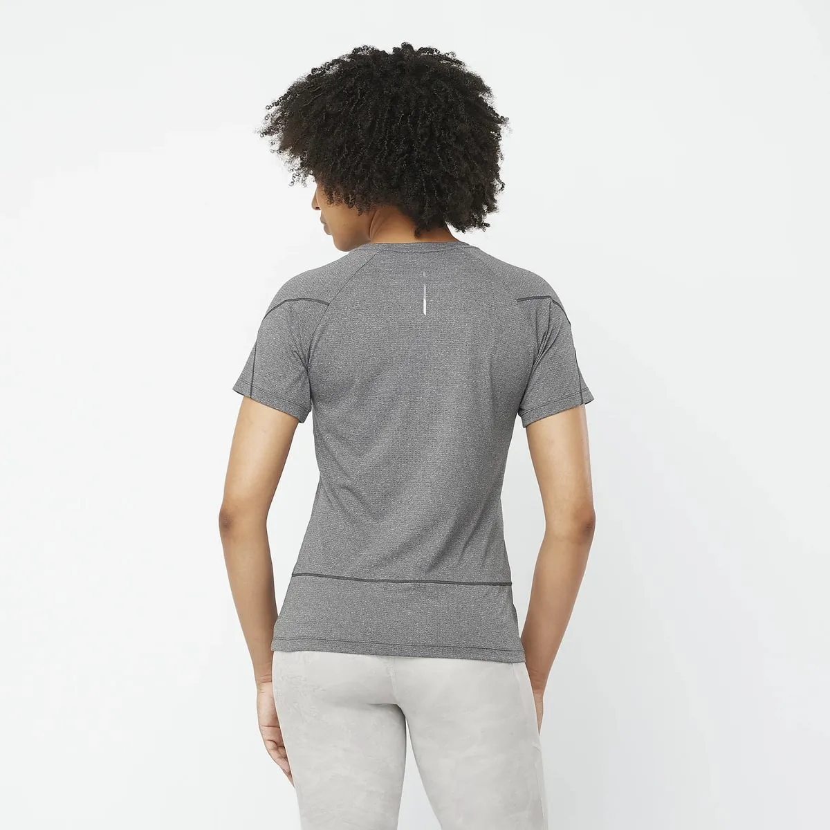 Salomon Women's Cross Run Tee Deep Black/Heather
