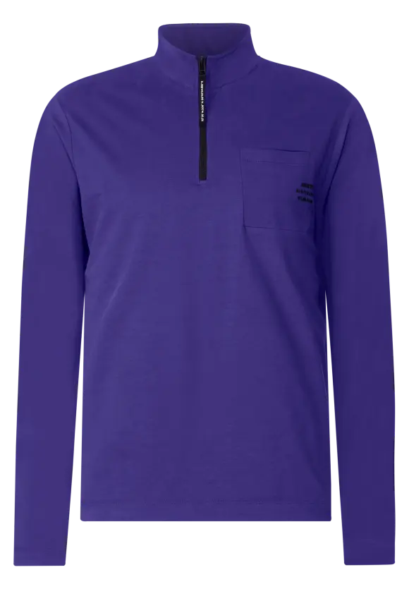 Langarmshirt mit Zipper - brilliant true blue