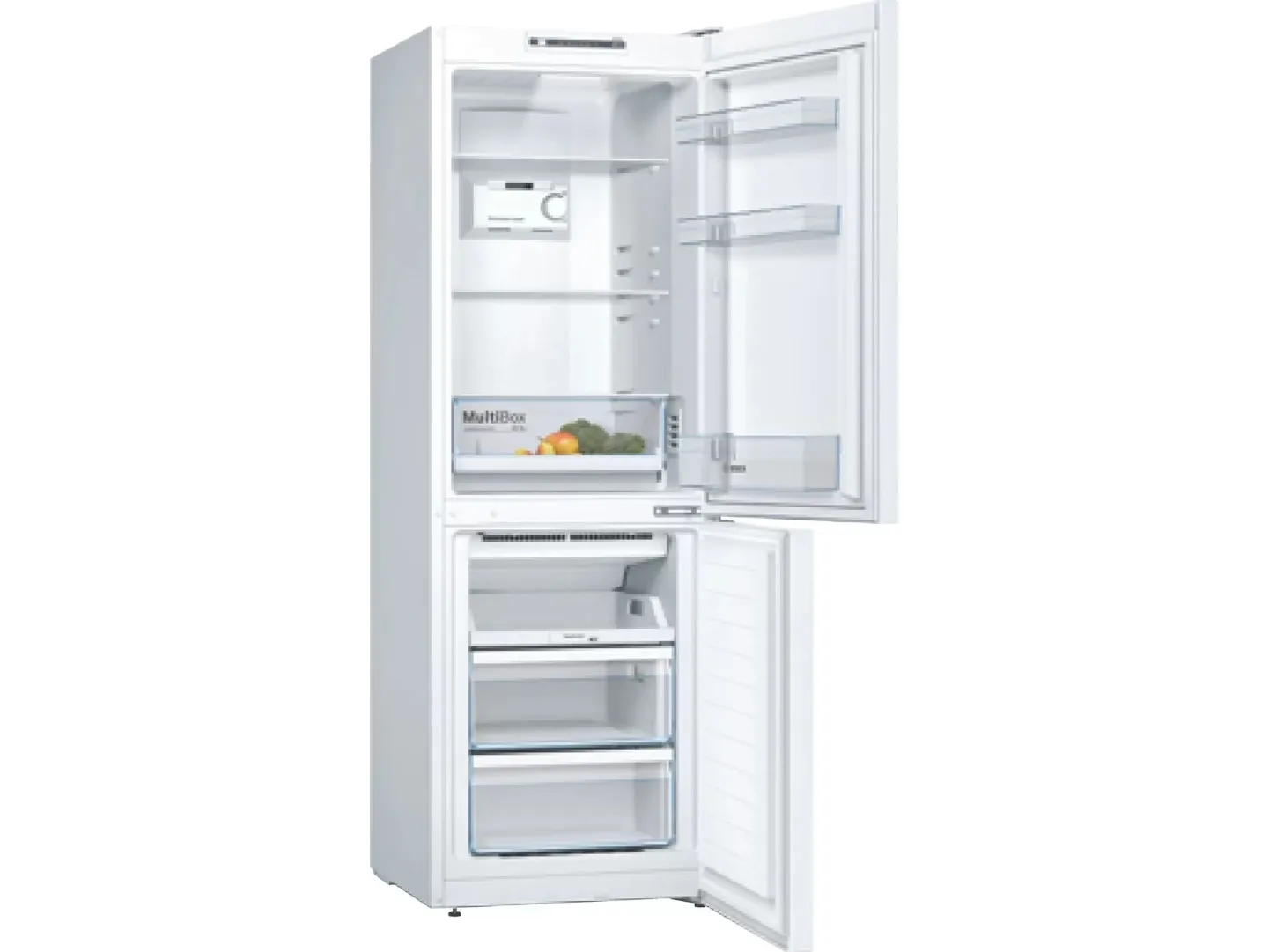 Bosch Serie | 2 KGN33NWEB - Køleskab/fryser - bund-fryser - fritstående - bredde: 60 cm - dybde: 66 cm - højde: 176 cm - 282 liter - Klasse E - hvid
