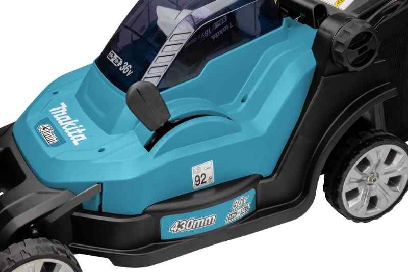 Makita DLM432CT2 LXT 2x18 V accu Grasmaaier 43 cm 5,0 ah accu (2 st), duolader (dc18sh), in doos