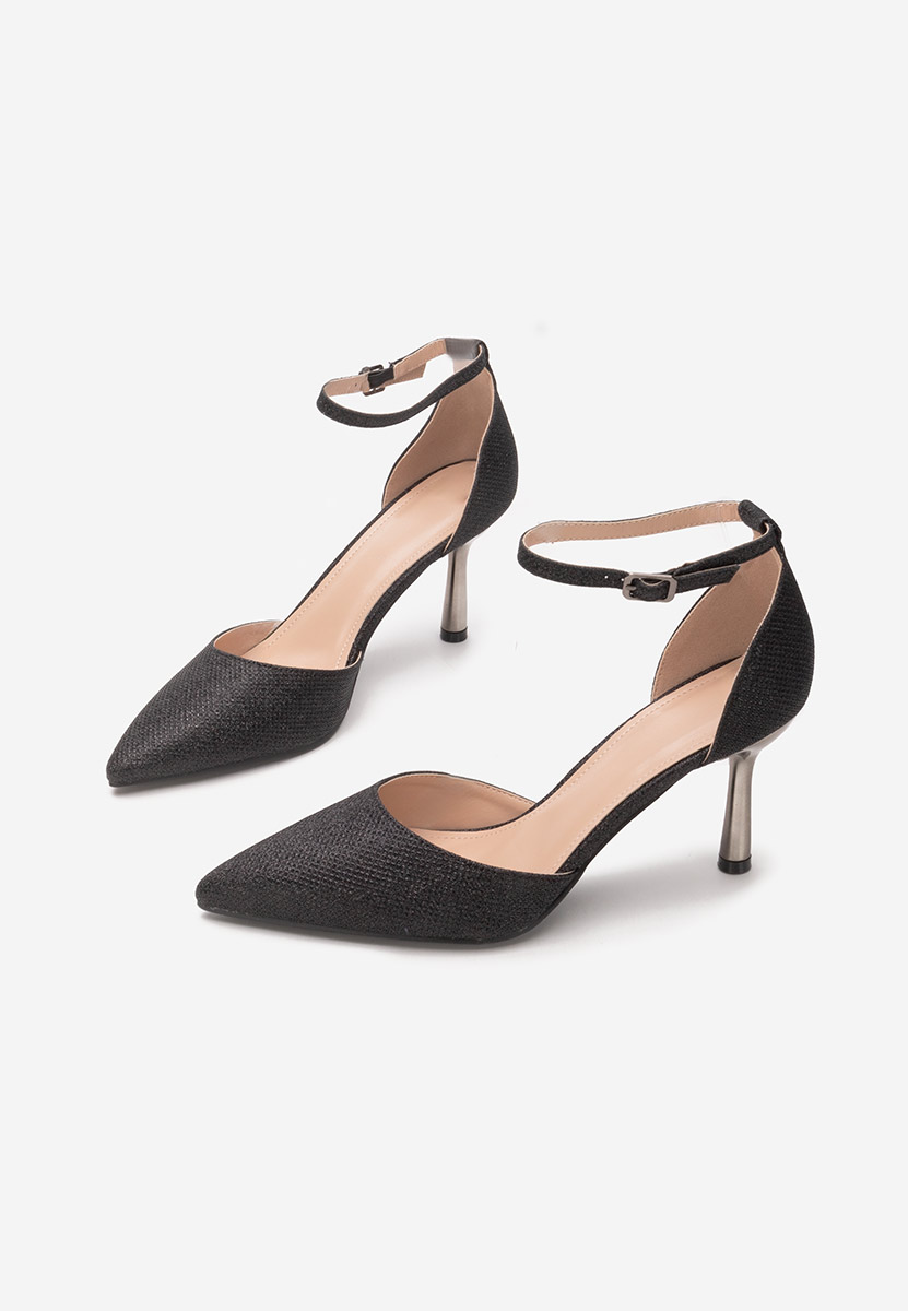 Chaussures à talon fin noirs Tayna