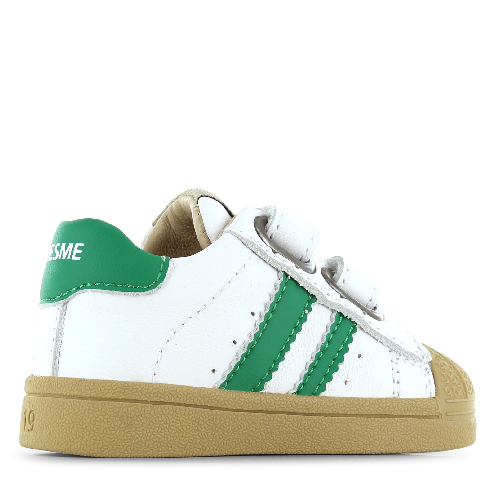 Shoesme wit-groene sneakertje met stootneus Microfiber leer | Jongens schoe