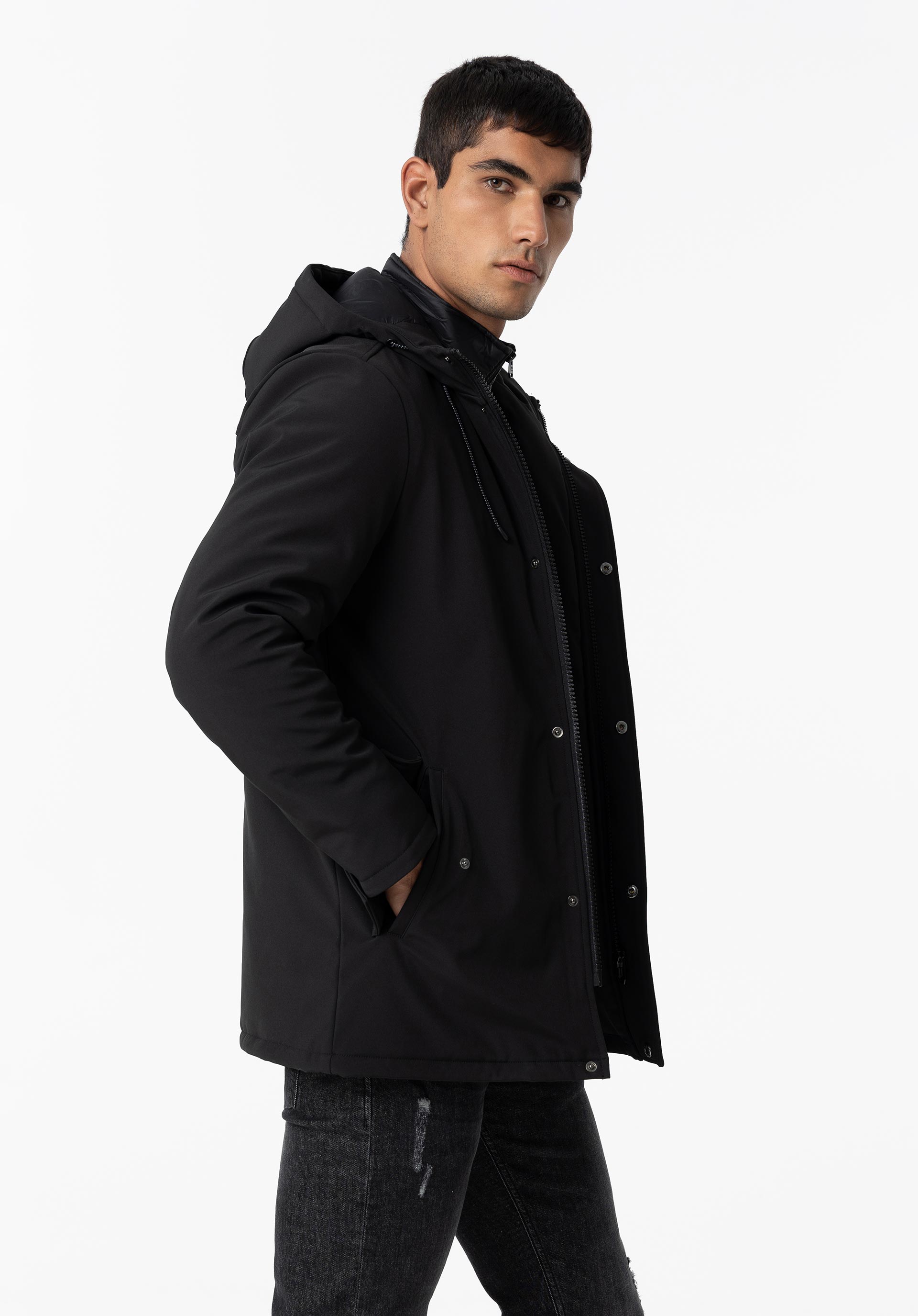 Casaco Comprido Acolchoado Water Resistant