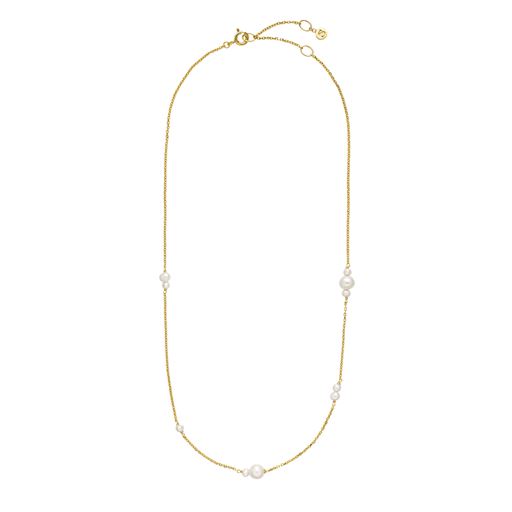 Izabel Camille Majesty Halskæde, Guld/Hvid, 40-45 cm