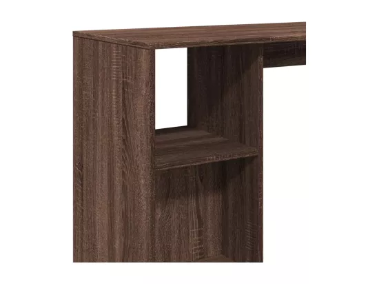 Table de bar avec étagère chêne marron bois d'ingénierie