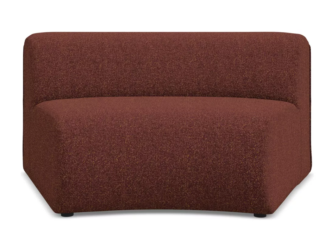 Fauteuil d'angle pour canapé modulable en tissu texturé - bourgogne - EKAHI
