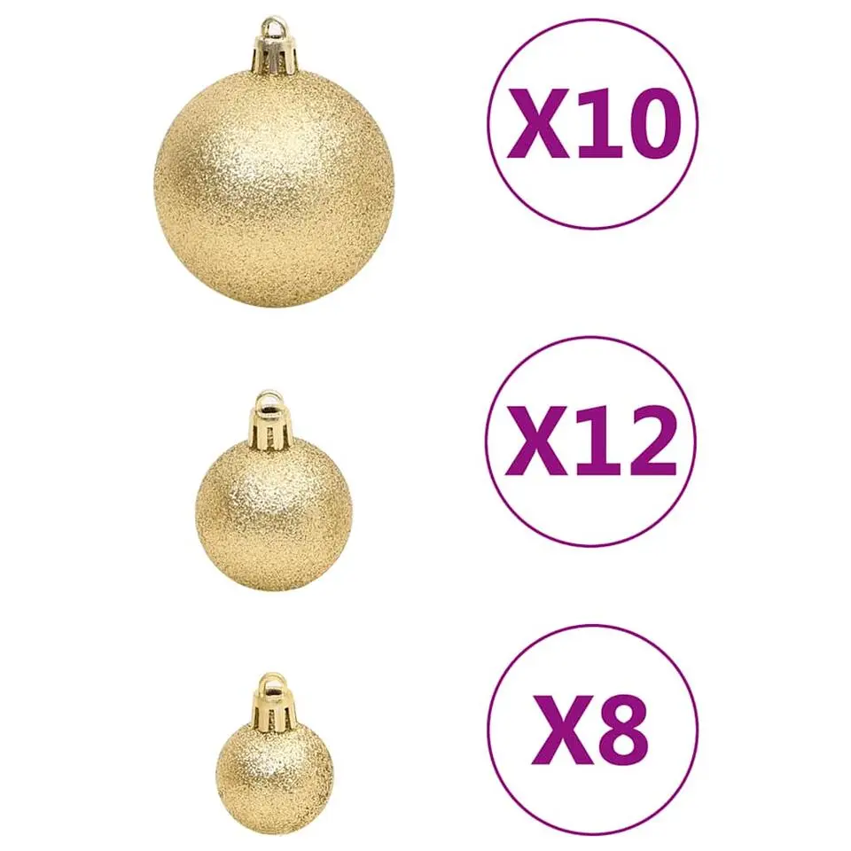 vidaXL - Kerstballenset - Goud - Polystyreen