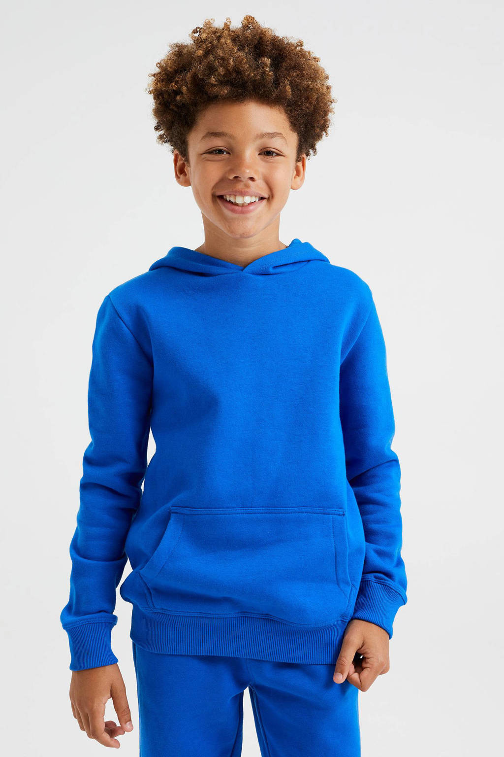 WE Fashion unisex hoodie kobaltblauw