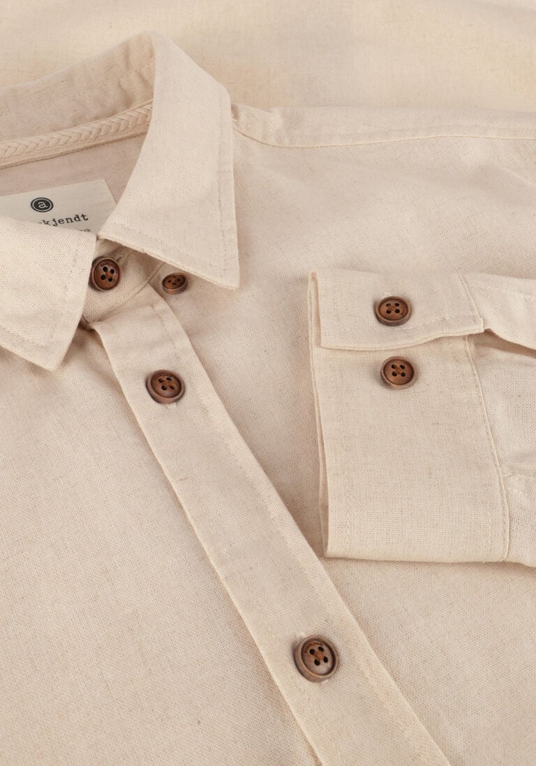 ANERKJENDT zand anerkjendt casual overhemd akleif l/s cot/linen shirt