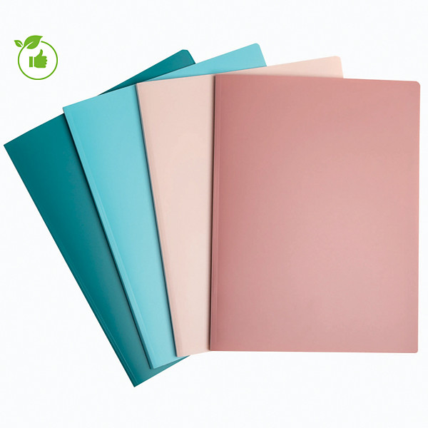 Protège-documents recyclé Exacompta Skandi 40 pochettes, coloris assortis, lot de 4