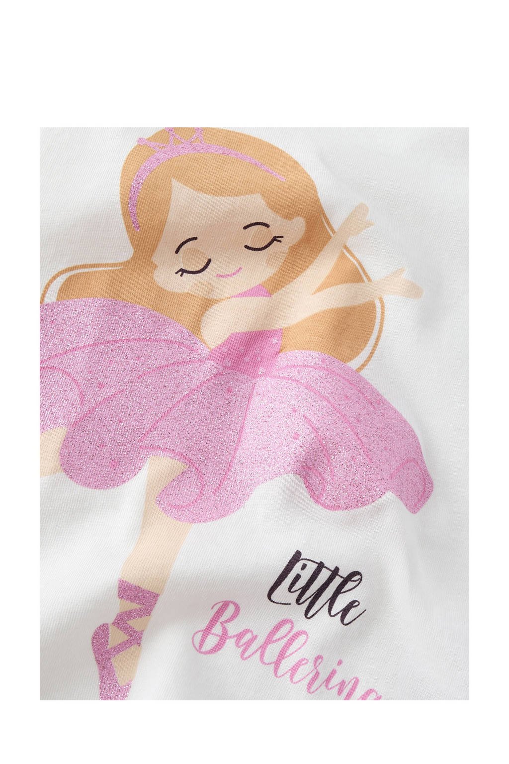 NAME IT MINI longsleeve NMFNIA - set van 3 roze/lichtroze/wit