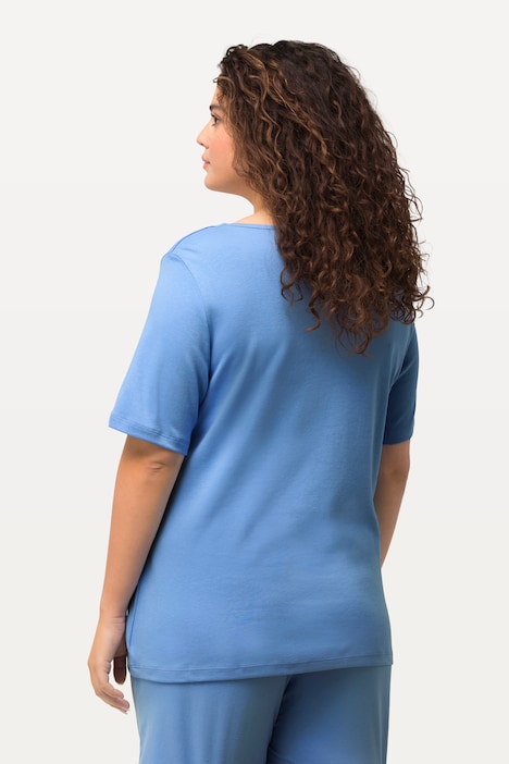 Shirt, doppellagige Vorderseite, Slim, Rundhals, Halbarm