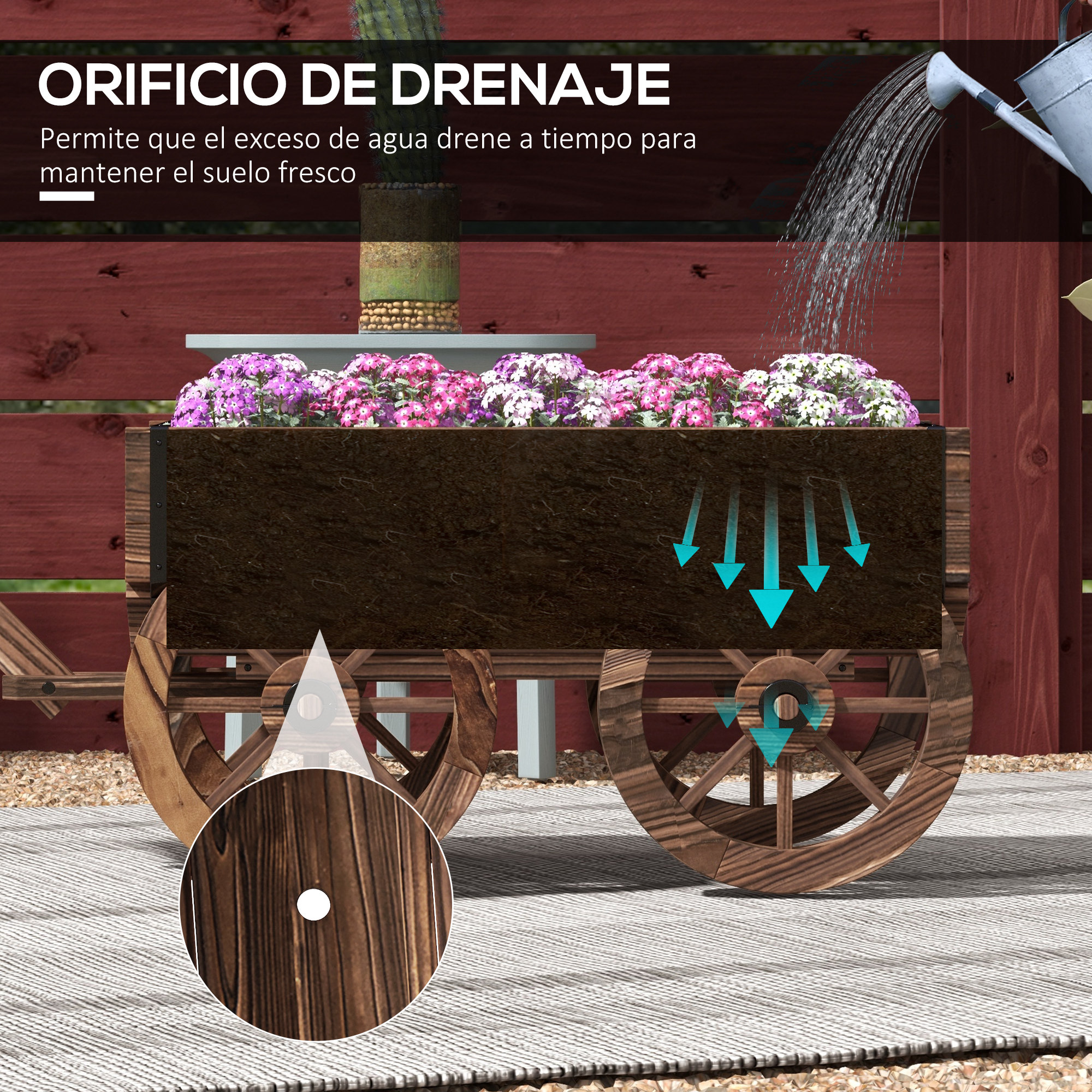 Vaso carbonizado Outsunny