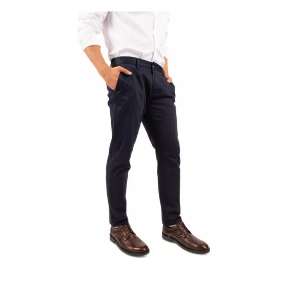 Derbies MARRON DENIM SIDE CUIR