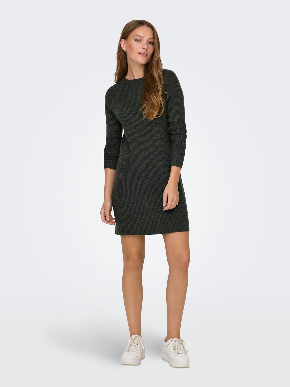 ONLFIA Kurzes Kleid Dark Grey Melange