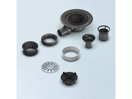 Wedi - Bonde horizontale grille ronde pour receveur Wedi Fundo