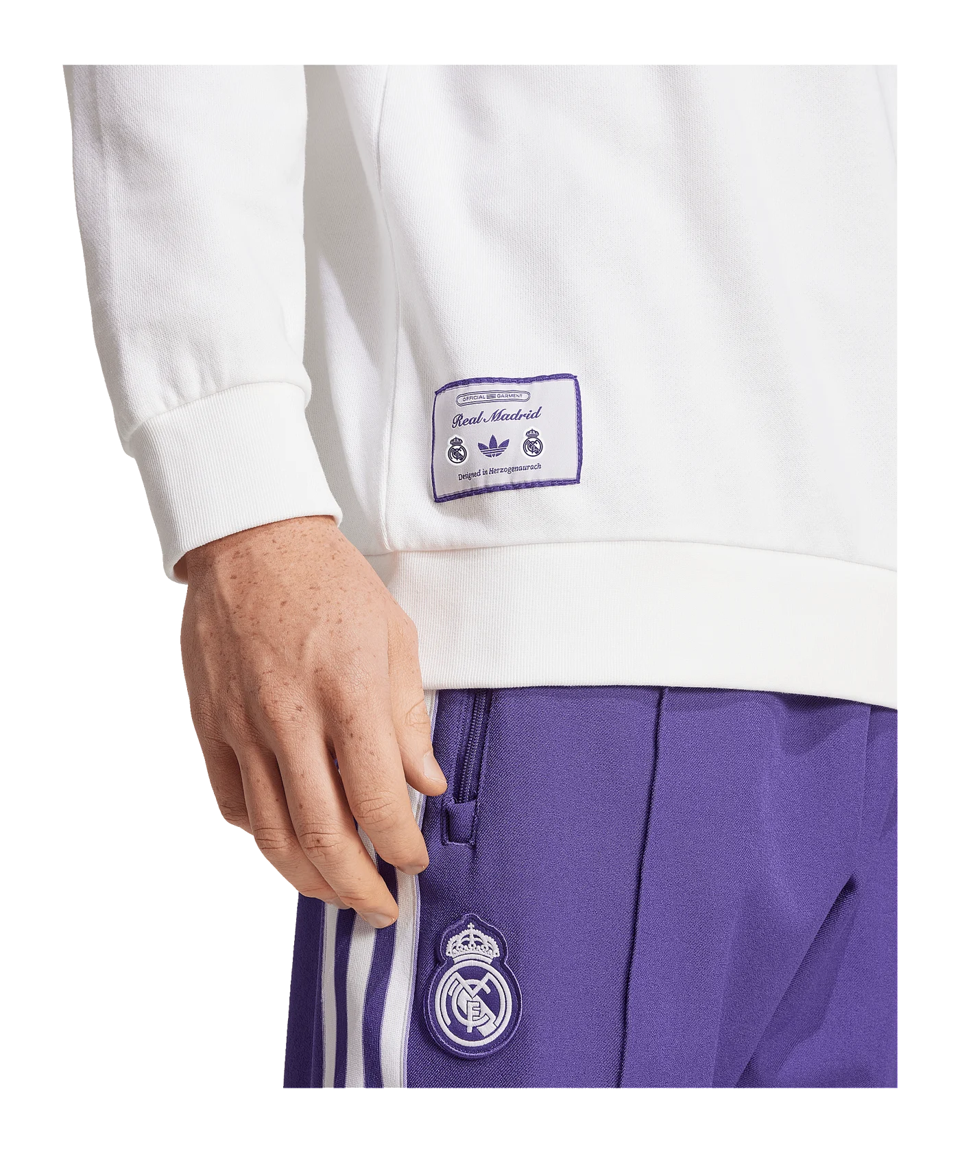 adidas Real Madrid Terrace Icon HalfZip Sweatshirt Weiss