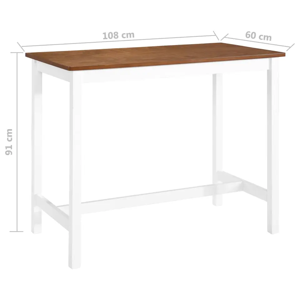 vidaXL - Bartafel - Bruin - MDF