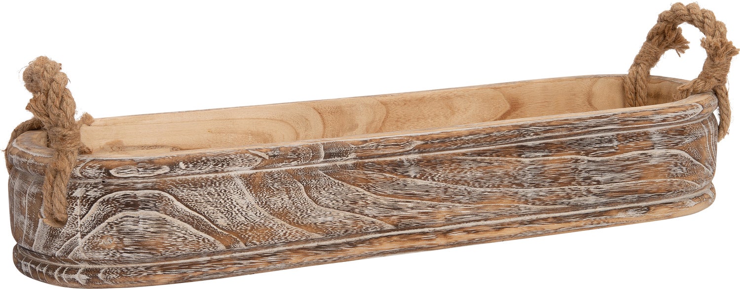 Intratuin decoratieschaal Mitch naturel 60 x 18 x 9 cm