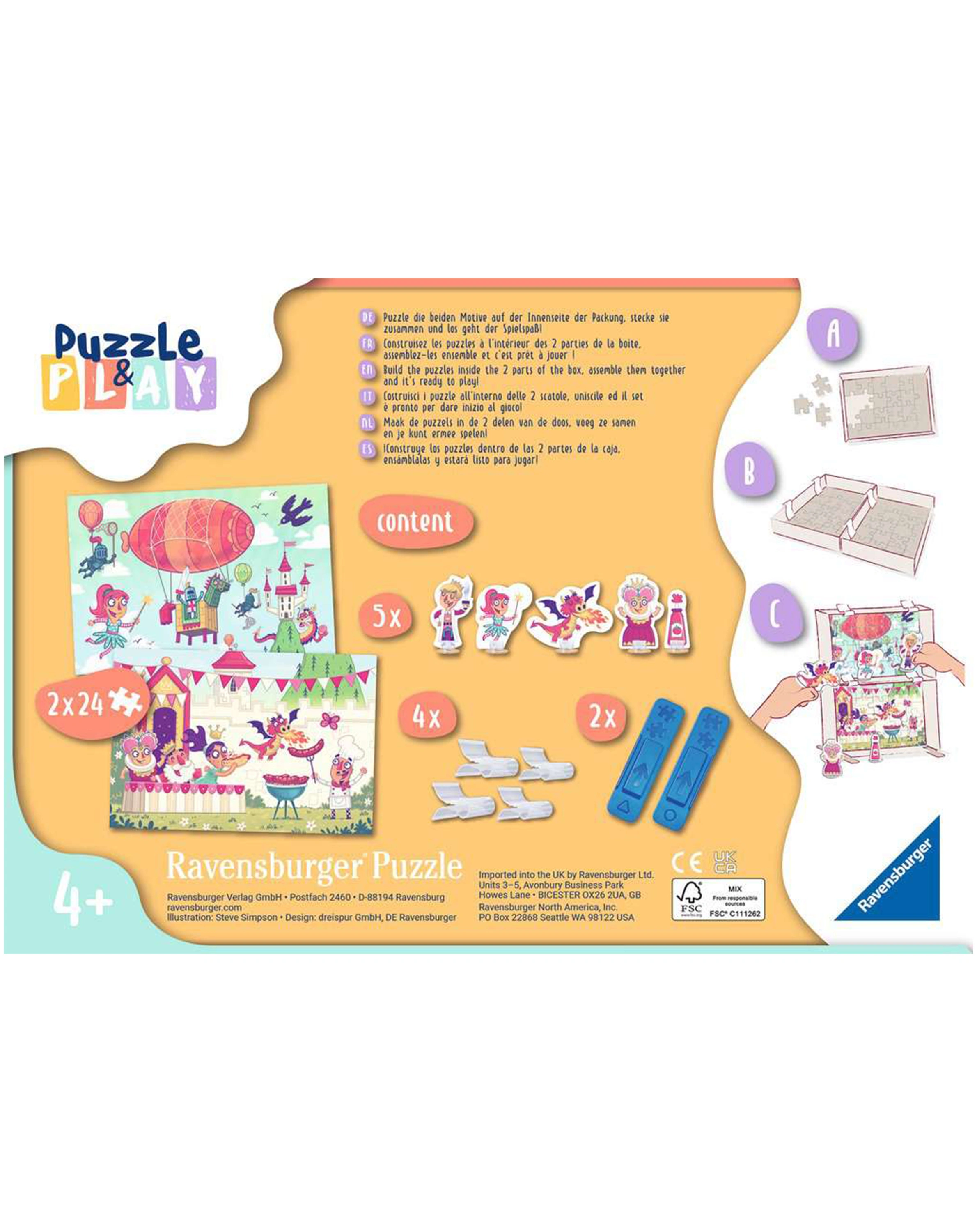 Puzzle PUZZLE&PLAY - RITTERBURG 2 2x24-teilig